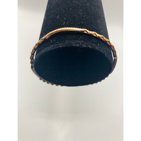 Brass Irregular Wave Pattern 2.75 Inch Long Bangle Bracelet! - Picture 4 of 13